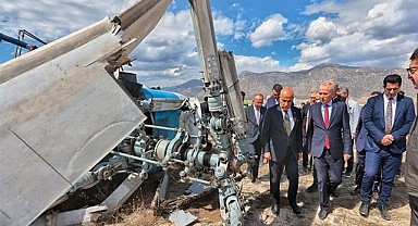 Bakan Kirişci helikopter enkazında incelemelerde bulundu