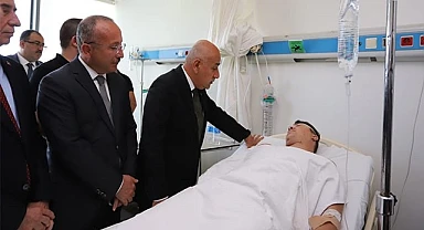 Bakan Kirişci helikopter kazasında yaralanan personeli ziyaret etti