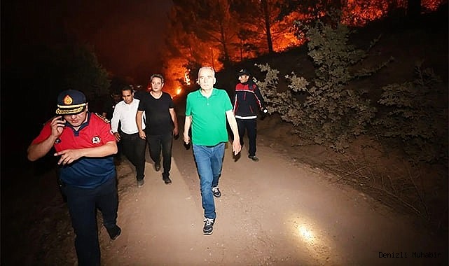 Başkan Zolan yangın bölgesinde