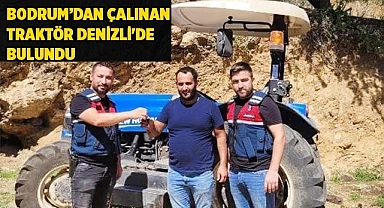 Bodrumdan çalınan traktör Denizli'de bulundu