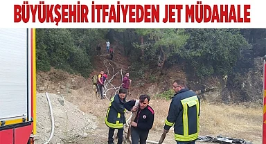Büyükşehir itfaiyeden jet müdahale
