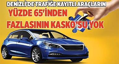 Denizli’de trafiğe kayıtlı araçların yüzde 65’inden fazlasının kasko sigortası yok