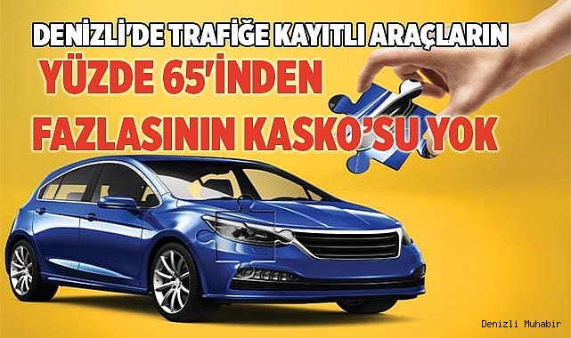 Denizli’de trafiğe kayıtlı araçların yüzde 65’inden fazlasının kasko sigortası yok