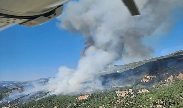 Denizli'deki yangın söndürme çalışmalarına Aydın'dan destek gönderildi