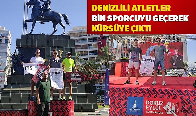 Denizlili atletler bin sporcuyu geçerek kürsüye çıktı