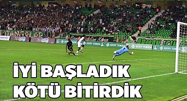 Denizlispor, ilk yarıyı önde kapattığı maçta mağlup oldu