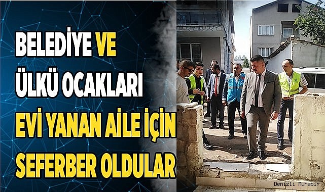 Evi yanan aile için seferber oldular