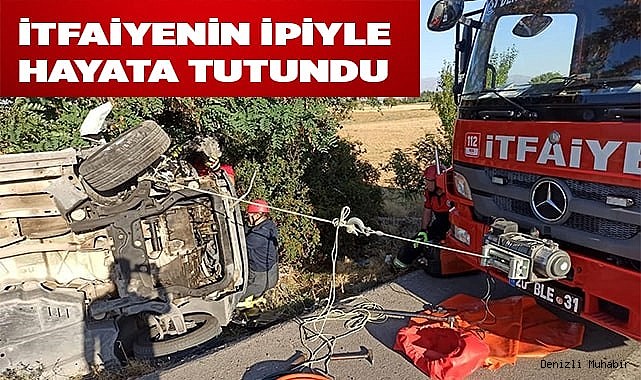 İtfaiyenin ipiyle hayata tutundu