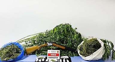 Jandarma tacirden kilolarca esrar ele geçirdi