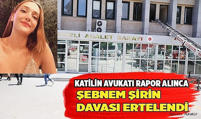 Katilin avukatı rapor alınca Şebnem Şirin davası ertelendi