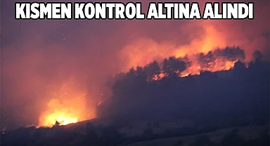 Muğla-Denizli sınırındaki yangını söndürme çalışmaları sürüyor