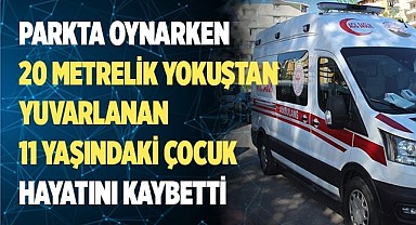 Parkta oynarken 20 metrelik yokuştan yuvarlanan çocuk hayatını kaybetti