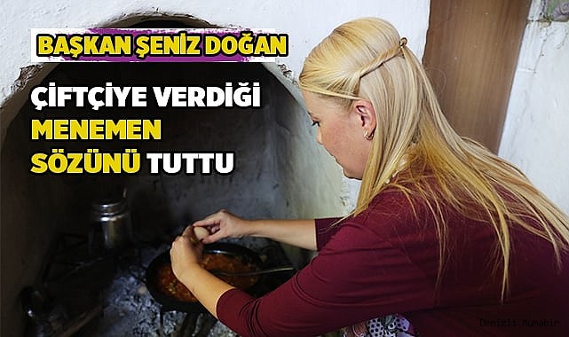 Şeniz Doğan, dağıtılan fidelerin ürünlerinden menemen yaptı