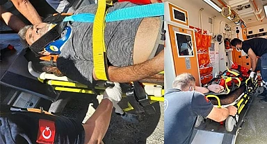 Trenin çarptığı kişi ağır yaralandı