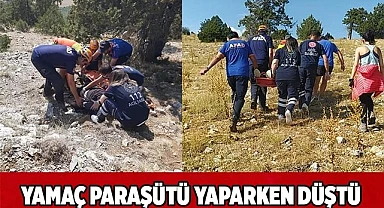 Yamaç paraşütü yaparken düştü
