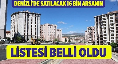 Denizli’de satılacak 16 bin arsanın listesi belli oldu