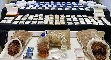 Kaçak alkol ve tütünler piyasaya sürülemeden yakalandı