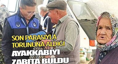 Kaybettiği çantayı zabıta buldu, yaşlı adam bayram etti.