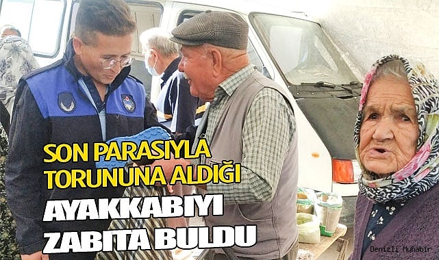 Kaybettiği çantayı zabıta buldu, yaşlı adam bayram etti.