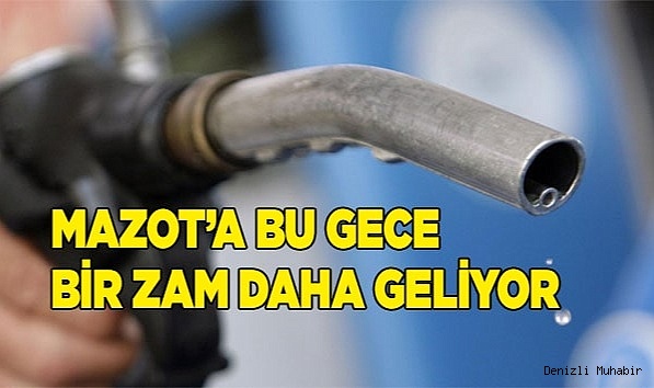 Motorine bu gece de zam geliyor