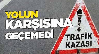 Yolun karşısına geçemedi