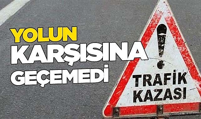 Yolun karşısına geçemedi