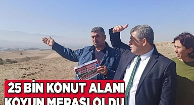 25 bin konut sözü verilen  arazi koyunlara mera oldu
