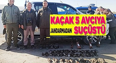 42 su kuşunu vuran 5 kaçak avcı yakalandı