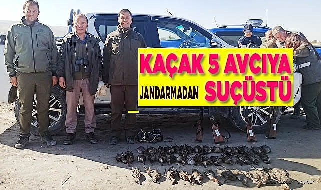 42 su kuşunu vuran 5 kaçak avcı yakalandı