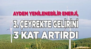 Aydem Yenilenebilir Enerji, 3. Çeyrekte Gelirini 3 Kat Artırdı