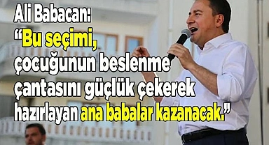 Babacan: Kararsızlar ‘bizi ciddiye alın’ diyor