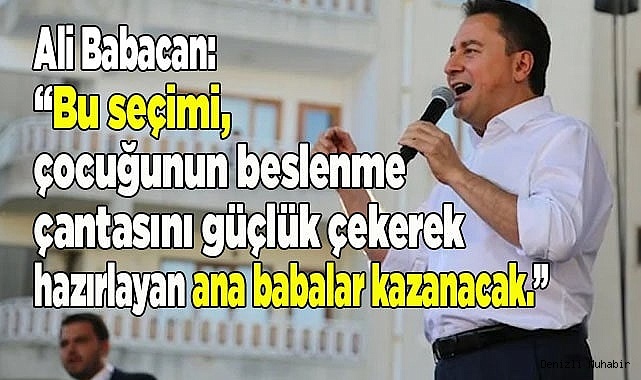 Babacan: Kararsızlar ‘bizi ciddiye alın’ diyor