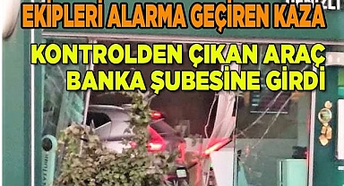 Bankaya dalan lüks araç ekipleri alarma geçirdi