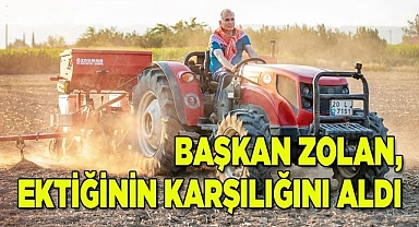 Başkan Zolan’ın ektiği tarlanın hasadı yapıldı