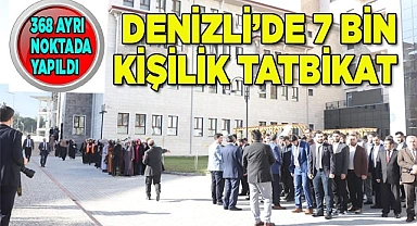 Denizli’de 7 bin kişiyle 'Deprem Anı, Çök Kapan Tutun ve Tahliye' tatbikatı yapıldı