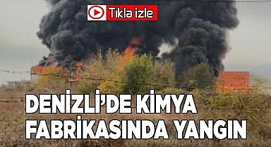 Denizli'de kimya fabrikasında yangın