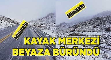 Denizli Kayak Merkezi beyaza büründü