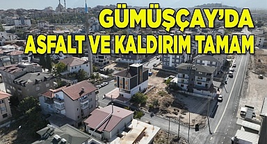 GÜMÜŞÇAY MAHALLESİ’NDE YOL VE KALDIRIM ÇALIŞMALARI TAMAMLANDI