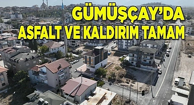 GÜMÜŞÇAY MAHALLESİ’NDE YOL VE KALDIRIM ÇALIŞMALARI TAMAMLANDI