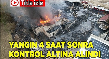 Kimya fabrikasında çıkan yangın 4 saat sonra kontrol altına alındı