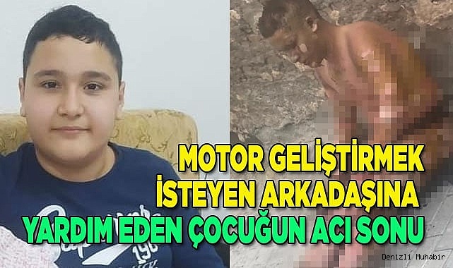 Motor geliştirmek isteyen arkadaşına yardım eden çocuğun acı sonu