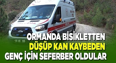 Ormanda bisikletten düşüp kan kaybeden genç için seferber oldular