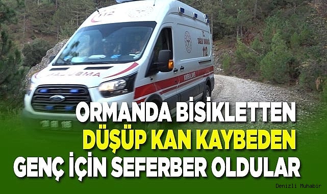 Ormanda bisikletten düşüp kan kaybeden genç için seferber oldular