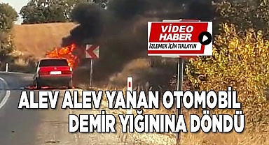 Otomobil demir yığınına döndü