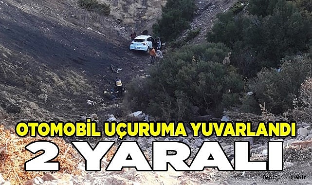 Otomobil uçuruma yuvarlandı: 2 yaralı