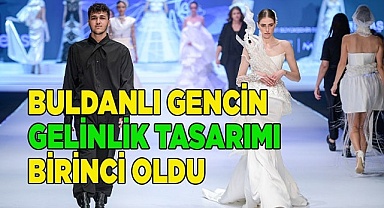 Buldanlı gencin gelinlik tasarımı birinci oldu