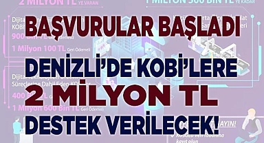 DENİZLİ’DE KOBİ’LERE 2 MİLYON TL DESTEK VERİLECEK!