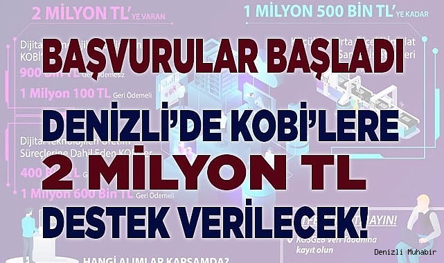 DENİZLİ’DE KOBİ’LERE 2 MİLYON TL DESTEK VERİLECEK!