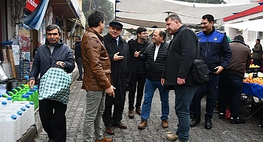 Dört Başkan Pazaryerini Gezdi Esnaf ve Vatandaşlarla Buluştu