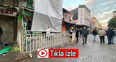 Nazilli’deki patlamada yangının ilk anları kameraya yansıdı